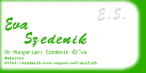 eva szedenik business card